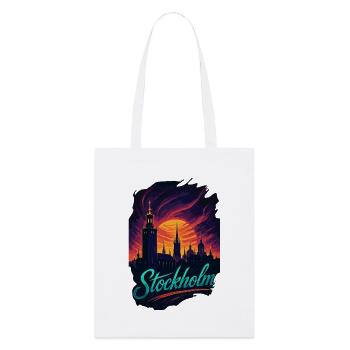 Stockholm la plus belle capitale Suède Cadeau - Tote bag bio Stanley/Stella - blanc - Devant