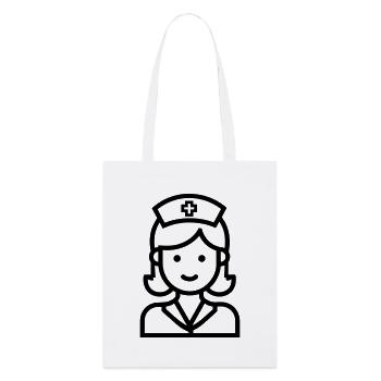 Krankenschwester - Stanley/Stella Bio-Stoffbeutel - Weiß - Vorne