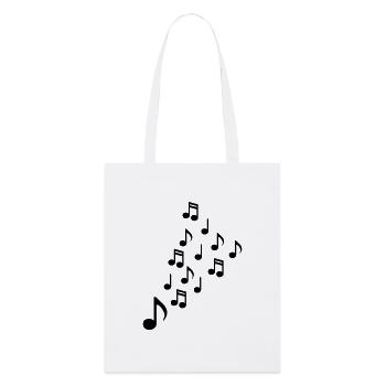 notes de musique - Tote bag bio Stanley/Stella - blanc - Devant