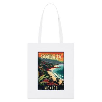 Découvrez le paradis tropical Sayulita Mexico - Tote bag bio Stanley/Stella - blanc - Devant