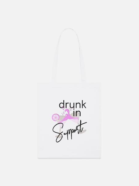 Drunk in support - Stanley/Stella Bio-Stoffbeutel - Weiß
