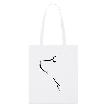 visage de chien - Tote bag bio Stanley/Stella - blanc - Devant