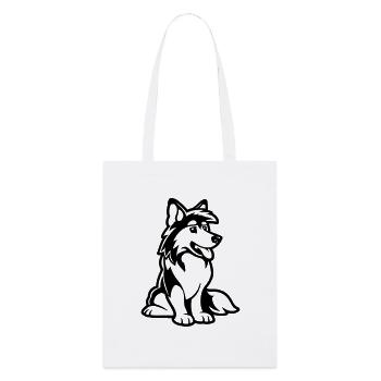 Bande dessinée de chien - Tote bag bio Stanley/Stella - blanc - Devant