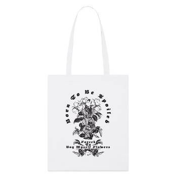 BORN TO BE SPOILED - Stanley/Stella Organic Tote Bag - white - Front