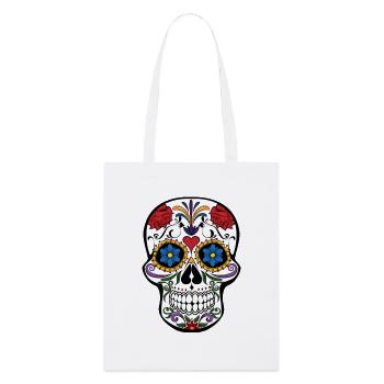 Totenkopf "Mexico" - Stanley/Stella Bio-Stoffbeutel - Weiß - Vorne