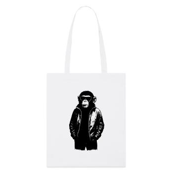 Singe cool avec des lunettes de soleil dans le streetwear - Tote bag bio Stanley/Stella - blanc - Devant