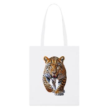 Leopard - Stanley/Stella Organic Tote Bag - white - Front