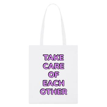 Prenez soin les uns des autres - Tote bag bio Stanley/Stella - blanc - Devant