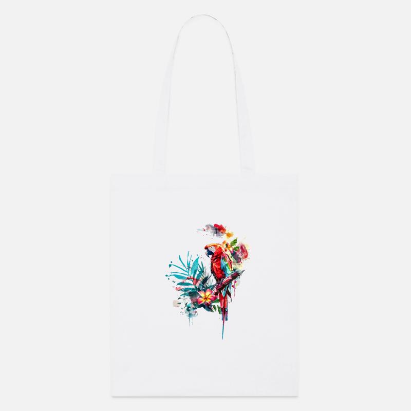Ara coloré - Tote bag bio Stanley/Stella - blanc