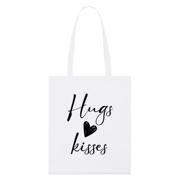 hugs kisses - Stanley/Stella Organic Tote Bag - white - Front