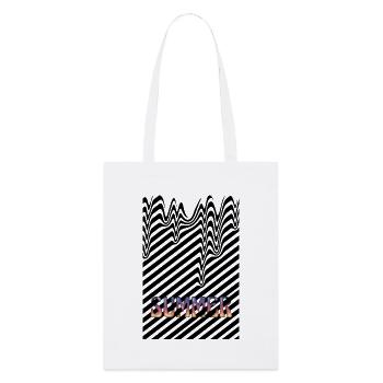 Eté chaleur rayures noires - Tote bag bio Stanley/Stella - blanc - Devant
