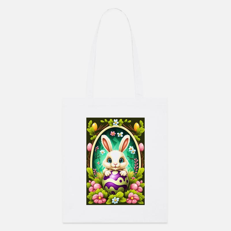 Lapin de Pâques - Tote bag bio Stanley/Stella - blanc