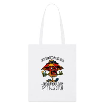 Shadow hero on the beach - Stanley/Stella Organic Tote Bag - white - Front