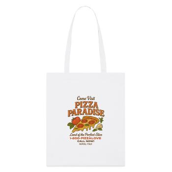 Pizza Paradise - Stanley/Stella Bio-Stoffbeutel - Weiß - Vorne