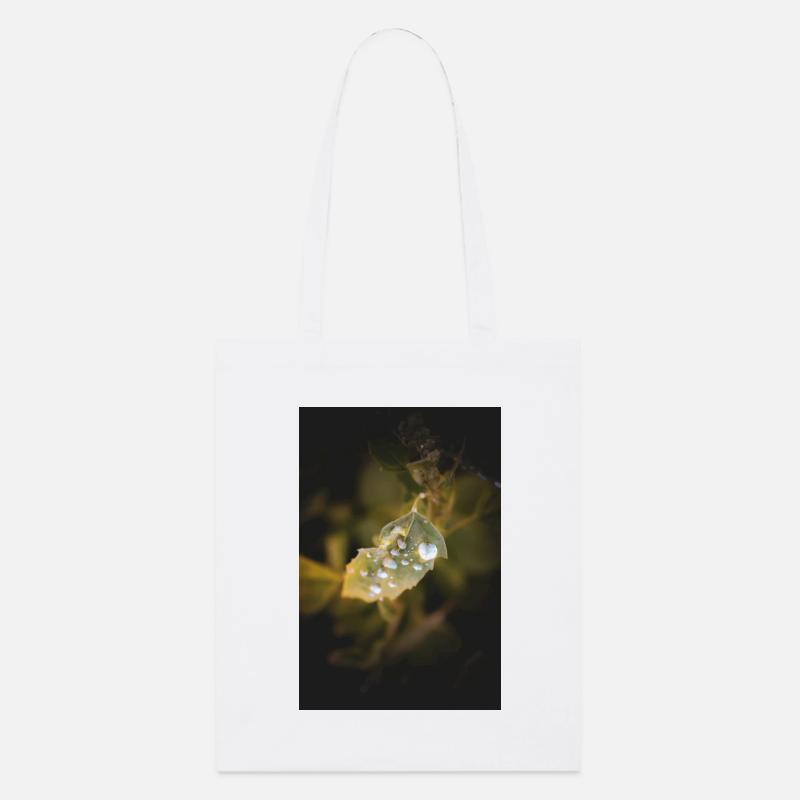 Leaf Water Drops - Stanley/Stella Organic Tote Bag - white