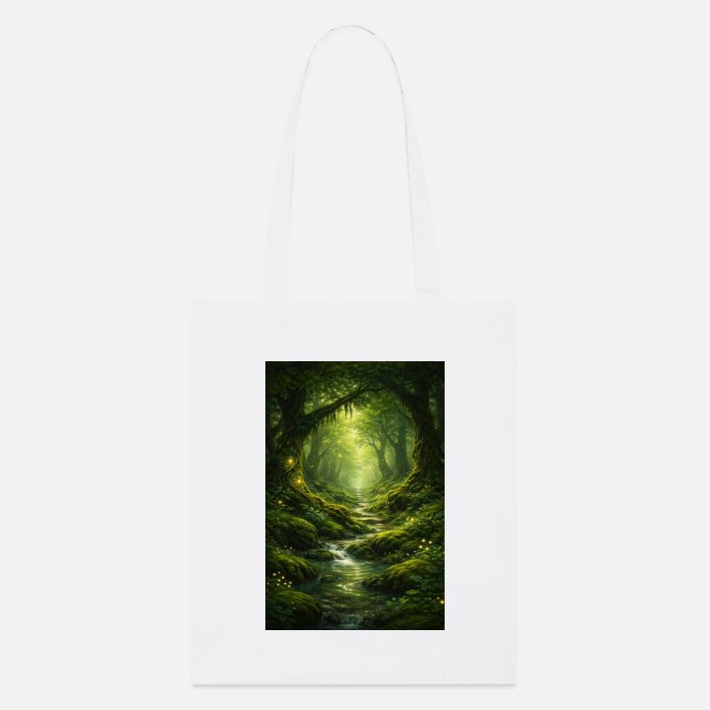 Mystical Forest - Stanley/Stella Organic Tote Bag - white