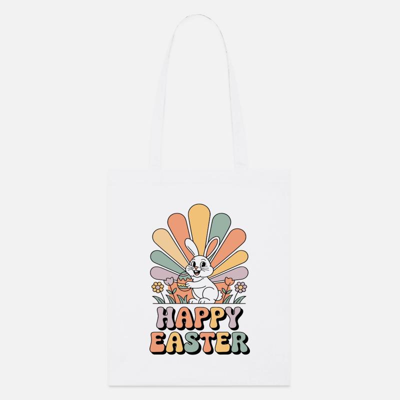 Pastel bunny sous les rayons de Pâques - Tote bag bio Stanley/Stella - blanc