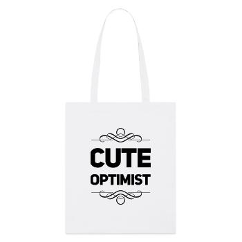 Cute Optimist - Stanley/Stella Bio-Stoffbeutel - Weiß - Vorne