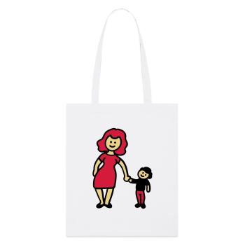 Mother / grandmother + Child 3 - Stanley/Stella Organic Tote Bag - white - Front