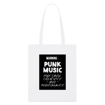 La musique punk peut causer de la créativité et de l'individualité - Tote bag bio Stanley/Stella - blanc - Devant