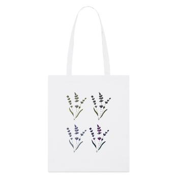 lavendel - Stanley/Stella Bio-Stoffbeutel - Weiß - Vorne