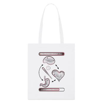 The Perfect Baseball Shot - Stanley/Stella Organic Tote Bag - white - Front