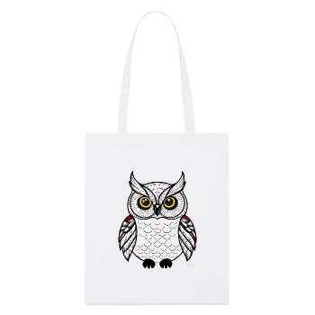 cute owl - Stanley/Stella Organic Tote Bag - white - Front