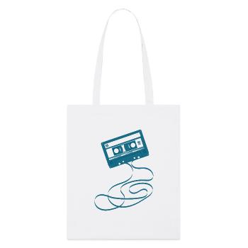 Cassette audio - Tote bag bio Stanley/Stella - blanc - Devant