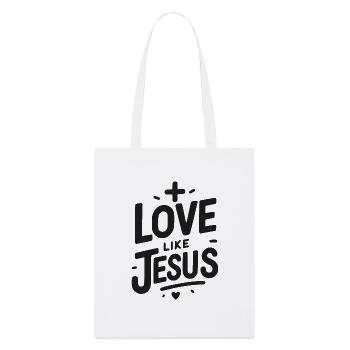Liebe ist Jesus - Stanley/Stella Bio-Stoffbeutel - Weiß - Vorne