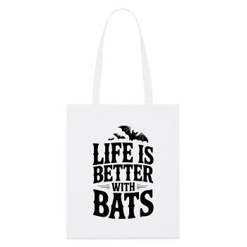 La vie est meilleure avec les chauves-souris - Tote bag bio Stanley/Stella - blanc - Devant
