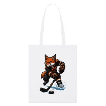 Fuchs Eishockey Sprint - Stanley/Stella Bio-Stoffbeutel - Weiß - Vorne