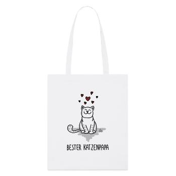 Meilleur papa chat - Meilleur papa chat - Cat Love - Tote bag bio Stanley/Stella - blanc - Devant