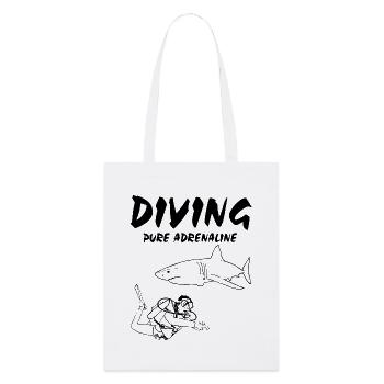 Diving - Diving - Diving - Shark - Stanley/Stella Organic Tote Bag - white - Front