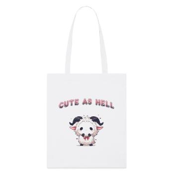 Cute As Hell - Stanley/Stella Bio-Stoffbeutel - Weiß - Vorne
