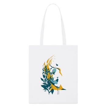 Couronne de feuilles portrait du désert - Tote bag bio Stanley/Stella - blanc - Devant
