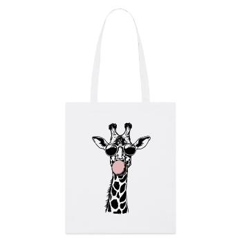 Cool Giraffe Bubble Vibes - Stanley/Stella Organic Tote Bag - white - Front