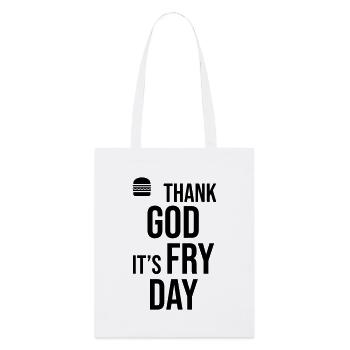 Dieu merci, c’est le jour de la frite - Tote bag bio Stanley/Stella - blanc - Devant