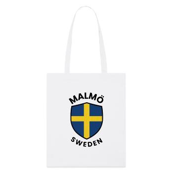 Design des schwedischen Flaggenschildes - Stanley/Stella Bio-Stoffbeutel - Weiß - Vorne