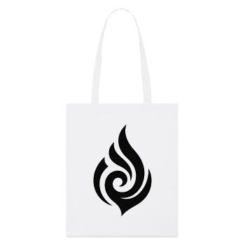 Schwarze Flamme - Stanley/Stella Bio-Stoffbeutel - Weiß - Vorne