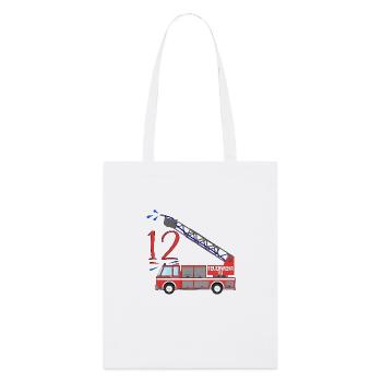 Fire engine 12th birthday - Stanley/Stella Organic Tote Bag - white - Front