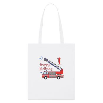 Fire engine Happy Birthday 1 - Stanley/Stella Organic Tote Bag - white - Front