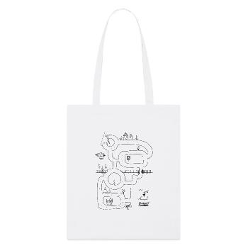 tapis de massages - Tote bag bio Stanley/Stella - blanc - Devant