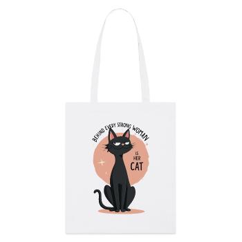 Derrière une femme forte - Tote bag bio Stanley/Stella - blanc - Devant