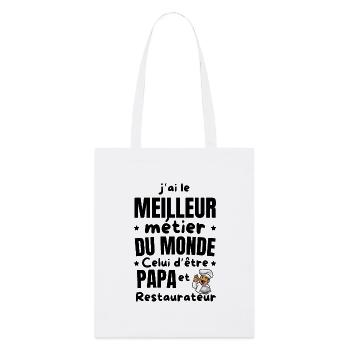 PAPA RESTAURATEUR - Tote bag bio Stanley/Stella - blanc - Devant