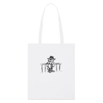 Wild West Beaver # Art nord-allemand - Tote bag bio Stanley/Stella - blanc - Devant