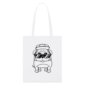 chien carlin cool lunettes de soleil cappy cap ados - Tote bag bio Stanley/Stella - blanc - Devant