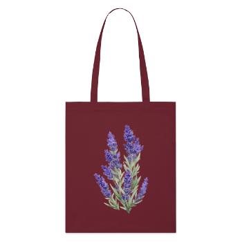 Lavendel - Stanley/Stella Bio-Stoffbeutel - Burgunderrot - Vorne