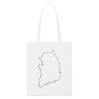 Carte de la Corée du Sud - Tote bag bio Stanley/Stella - blanc - Devant