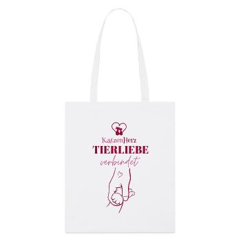 CatsHeart relie l’amour des animaux - Tote bag bio Stanley/Stella - blanc - Devant