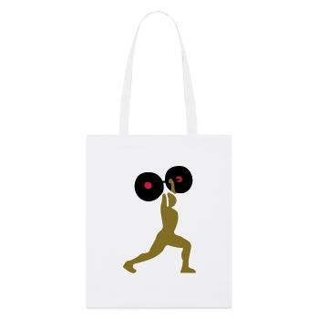 weight lifting - Stanley/Stella Organic Tote Bag - white - Front